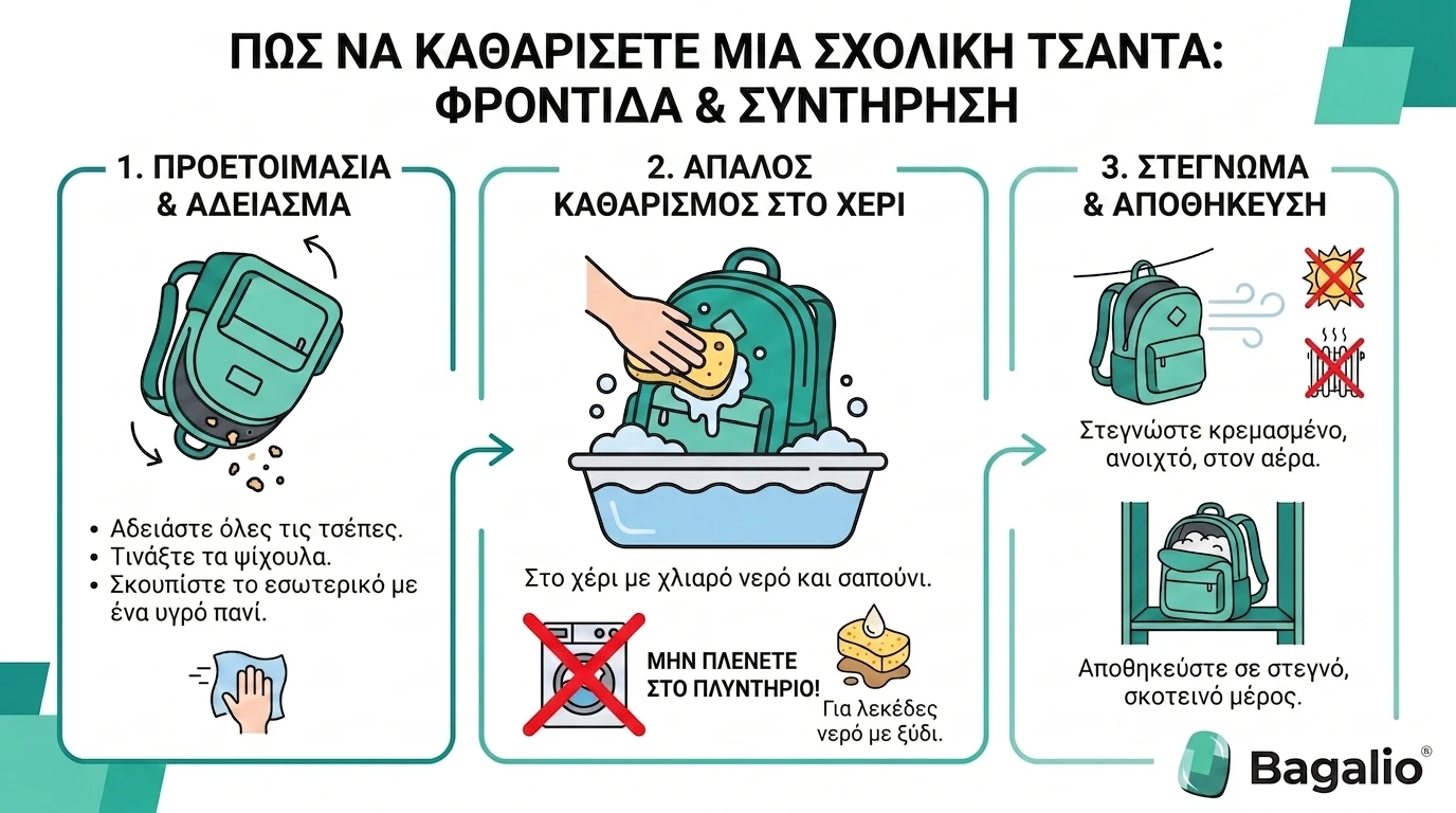 Ινφογραφικό: πώς να καθαρίσετε και να φροντίσετε τον χαρτοφύλακά σας