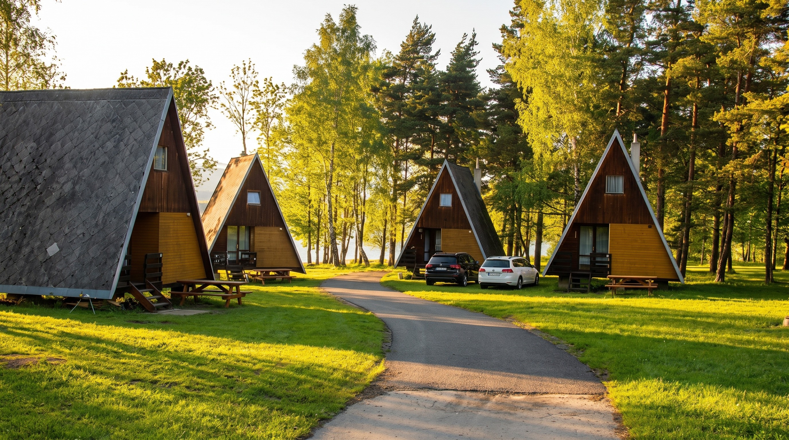 Camping Olšina στην όχθη της λίμνης Lipno