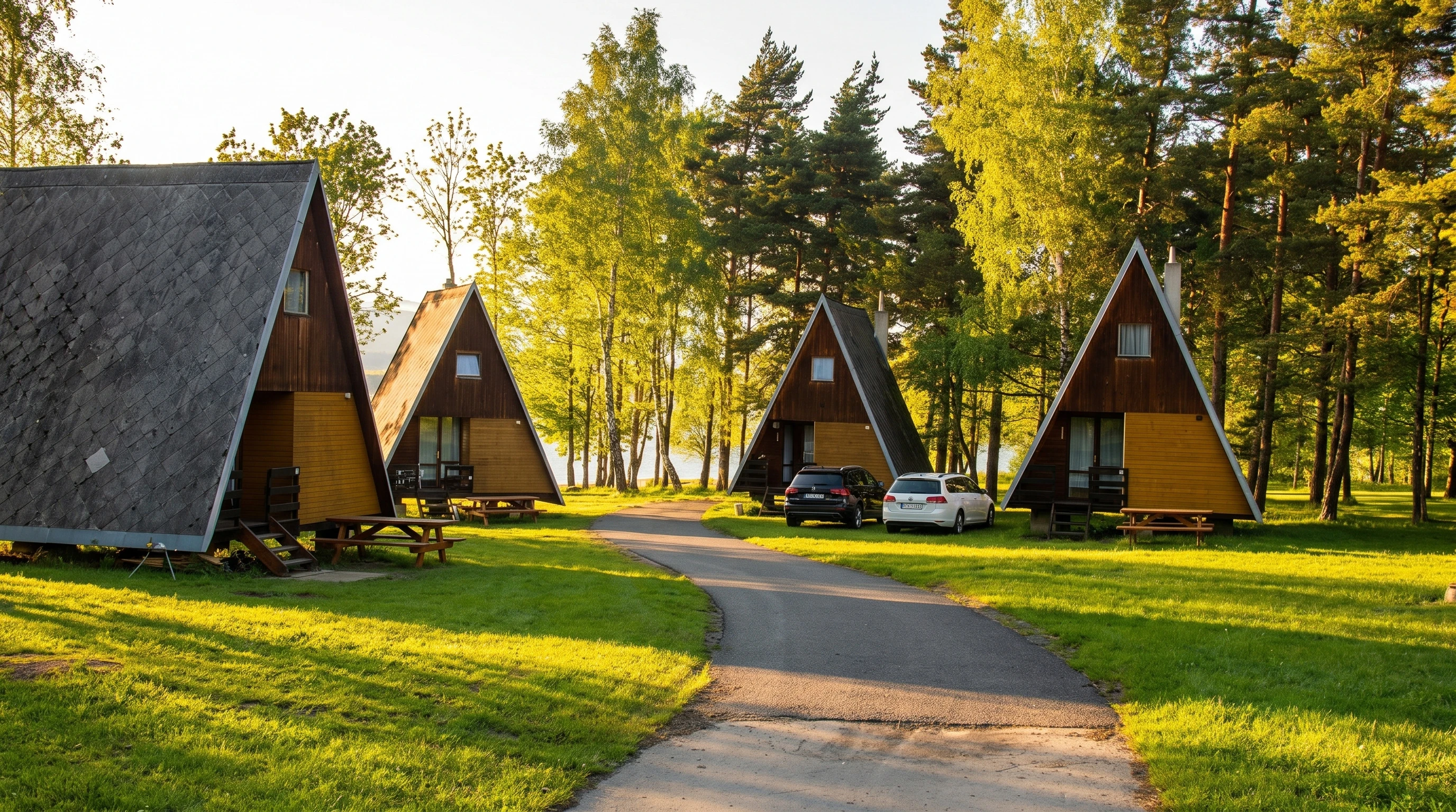 Camping Olšina στην όχθη της λίμνης Lipno